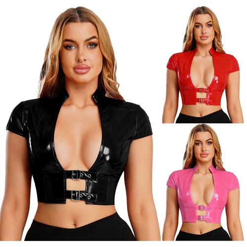 Damen crop top kurzarm - crop,