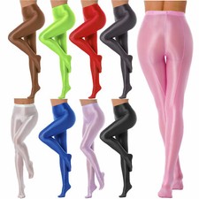 DE Damen Glänzend Strumpfhose Transparent Sports Stretch Hosen Tanzstrumpfhose