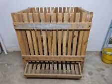 Kartoffelkiste aus Holz, zweigeteilt