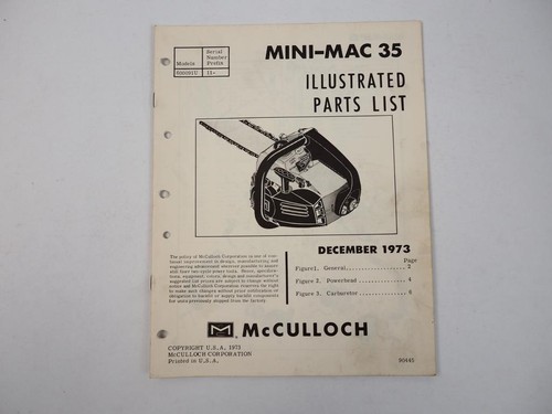 Mcculloch minimac35 chain saw - mcculloch,