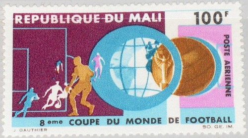 Mali 1966 135 c38 soccer - mali,
