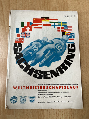 Sachsenring rennheft 1963 - sachsenring,