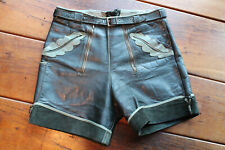 Sehr gute solide vintage Pfadi Lederhose in H46/48 mit Doppelzipp !