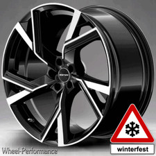 18 Zoll GT5 Alufelgen 7,5x18 5x100 ET40 schwarz poliert für Audi
