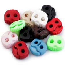 Kordelstopper Zwei-Loch 2-Loch bis 4mm Lochdurchmesser bunt farbig 25(!) Farben