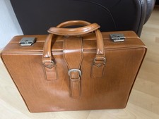  kleiner Koffer  Leder braun Vintage Koffertasche UNBENUTZT!