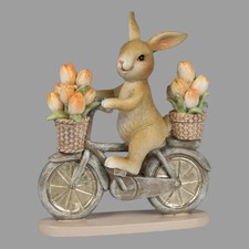 Formano Deko Hase auf Fahrrad - Handbemalt, Osterdeko