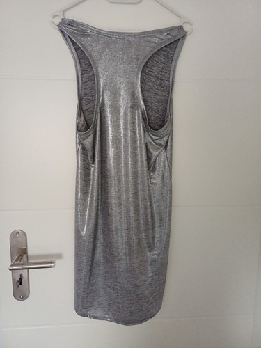 Silbernes glitzerkleid m - silbernes,
