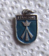 Metall Bettelarmband Wappen Anhänger Stralsund altes Wappen - Deutsches Reich !