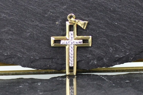 Cross pendant gold - pendant,,