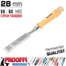 Profi Stechbeitel Schnitzmesser Stech Stemm Eisen Holz Beitel 28 mm CR-V Klinge