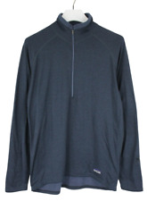 Patagonia Sweatshirt Herren Groß Pullover Halb Reißverschluss Mischung Blau