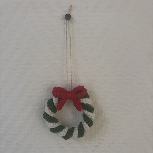 Weihnachtsdeko kranz gehäkelt - weihnachtsdeko,