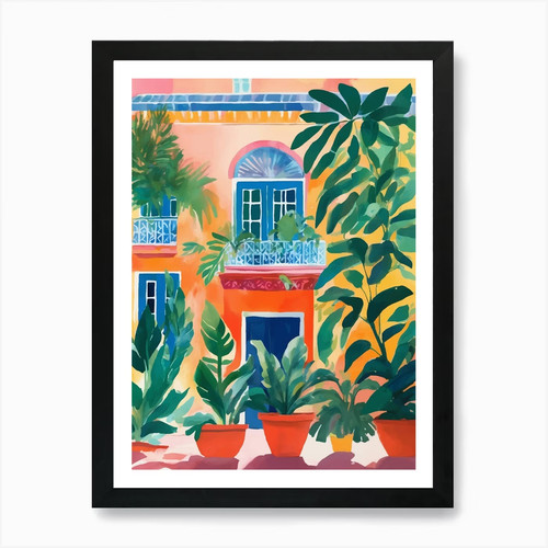 Tropisches haus gouache - haus,