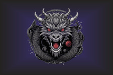 Fahne Flagge Drachen Kopf