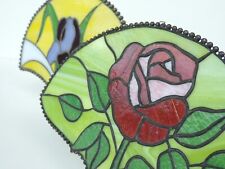 2 X TISCHLEUCHTE LAMPE TISCHLAMPE TIFFANY STIL ROSE  UND IRIS