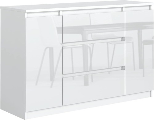 Kommode weiss hochglanz mit - kommode,