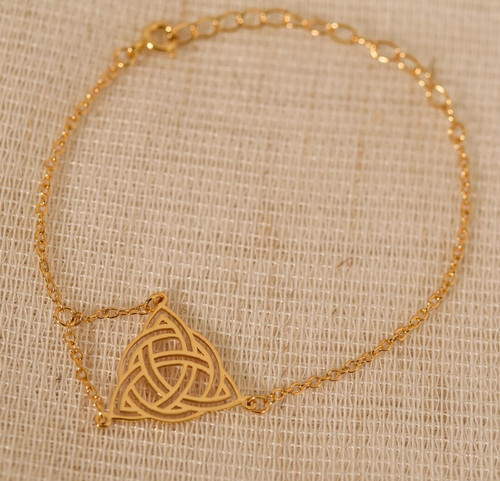Gold triquetra armband 925 - triquetra,