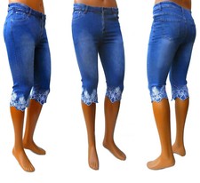 Damen 3/4 Capri Jeans  Bermuda