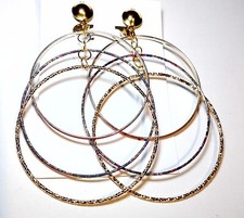 XXL Creolen Ohrclips hell rot