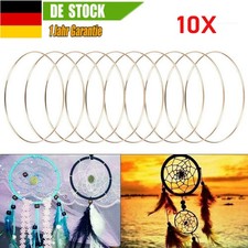 10STK Metallringe zum Basteln Deko Hochzeit Traumfängerskranz Aufhängen 15cm DE.