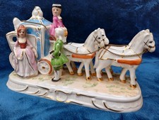 Deko Figur Kutsche mit Pferde