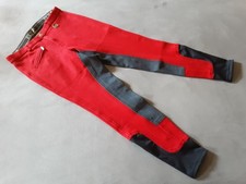 ELT Mädchen Reithose 164 TOP Reitleggings stretch rot grau schwarz Vollbesatz