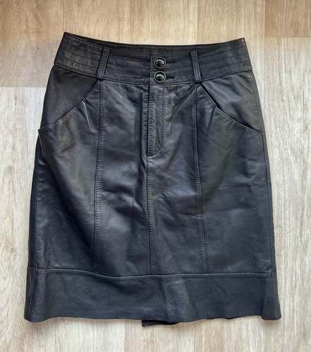 Vila echt leder rock lederrock - leder,