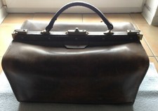 Antiker Arztkoffer aus hochwertigem Leder, braun, TOP Zustand