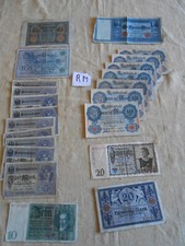 22 Geldscheine/Darlehenkassenscheine 5-100 Reichsmark 1908-1938