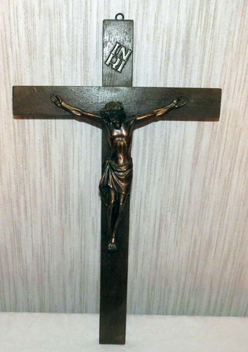 Antikes holzkreuz kruzifix - *, *