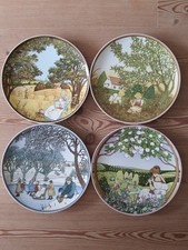 4 Wandteller Heinrich Villeroy + Boch Frühling Sommer Herbst Winter Sammelteller