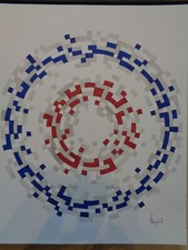 OP-Art Grafik Zeichnung, Geom