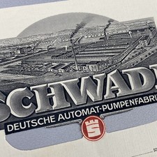 Rechnung 1930er "Otto Schwade & Co. - Deutsche Automat-Pumpenfabrik, Erfurt"