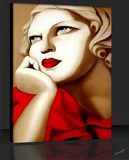 Femme à la fenêtre De Lempicka artwork Bild mit oder ohne Rahmen A5LT