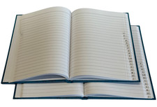 2 x Registerbuch Kladde Notizbuch mit Register A-Z, A5, liniert 96 Blatt