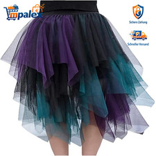 Damen Tüll Röcke High Low
