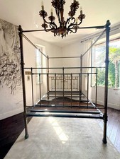 Antikes Messingbett mit