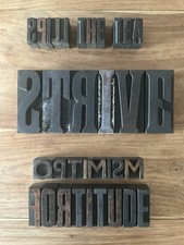 34 Vintage Holz Buchdruck