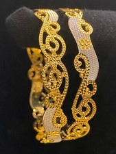 Classy Dubai Handgefertigte Armreifen Armband In 916 Fein 22K Mehrfarbiges Gold