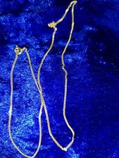 Panzer-Fein-Kettchen-50 cm Double. Federring-Verschluss-Gelb-Gold/333-er. 