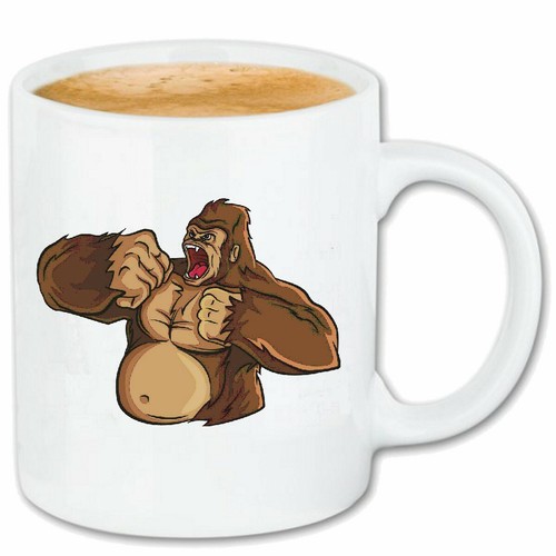Kaffeetasse brauner gorilla - kaffeetasse,