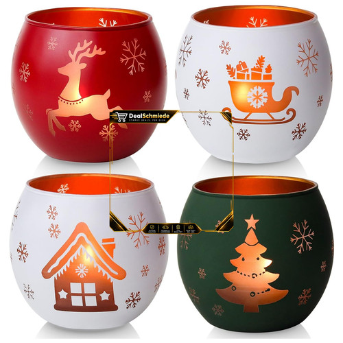 Teelichthalter 4er set - teelichthalter,