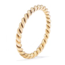 Kordel Ring aus 585er Gelbgold