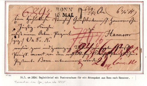 Vorphila paketbegleitbrief von - vorphila,