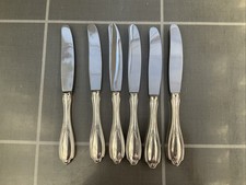 WMF Englische Rose 6 Stück Tafel Messer Versilbert 90er Silber