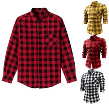 Flanell Hemd Flanellhemd Herren langarm Holzfäller Hemd Karohemd Arbeitshemd