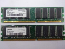 Qimonda 2GB (2x1GB) DDR1 HYS64D128320HU-5-C PC3200U-30331-B0 DDR-400 CL3 #RX41