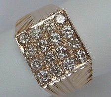 Luxus Brillant Ring aus 585 Gold mit Brillanten Diamant 10 Gr. 58 Diamond ♦️7655