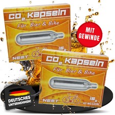 20 x Nemt Gewindekapseln Co2 16g Patronen für Bierzapfanlage, Fahrradpumpe !